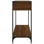 Mesa consola madera de ingeniería marrón roble 100x34,5x75 cm de , Mesas auxiliares - Ref: Foro24-834174, Precio: 70,66 €, De...