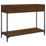 Mesa consola madera de ingeniería marrón roble 100x34,5x75 cm de , Mesas auxiliares - Ref: Foro24-834174, Precio: 70,66 €, De...