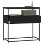 Black engineered wood console table 75x40x75 cm by , Side tables - Ref: Foro24-834155, Price: 64,26 €, Discount: %