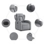 Sillón eléctrico reclinable elevable de tela gris claro en Sillones | Comprar online en Foru.es