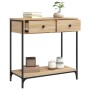 Mesa consola madera de ingeniería roble Sonoma 75x34,5x75 cm de , Mesas auxiliares - Ref: Foro24-834176, Precio: 68,34 €, Des...