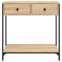 Mesa consola madera de ingeniería roble Sonoma 75x34,5x75 cm de , Mesas auxiliares - Ref: Foro24-834176, Precio: 68,34 €, Des...