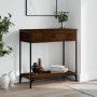 Mesa consola madera de ingeniería marrón roble 75x34,5x75 cm de , Mesas auxiliares - Ref: Foro24-834169, Precio: 58,83 €, Des...