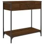 Engineered wood brown oak console table 75x34.5x75 cm by , Side tables - Ref: Foro24-834169, Price: 57,98 €, Discount: %
