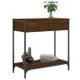 Engineered wood brown oak console table 75x34.5x75 cm by , Side tables - Ref: Foro24-834169, Price: 57,98 €, Discount: %