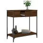 Engineered wood brown oak console table 75x34.5x75 cm by , Side tables - Ref: Foro24-834169, Price: 57,98 €, Discount: %