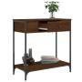 Mesa consola madera de ingeniería marrón roble 75x34,5x75 cm de , Mesas auxiliares - Ref: Foro24-834169, Precio: 58,83 €, Des...