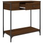 Mesa consola madera de ingeniería marrón roble 75x34,5x75 cm de , Mesas auxiliares - Ref: Foro24-834169, Precio: 58,83 €, Des...