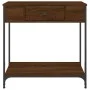 Engineered wood brown oak console table 75x34.5x75 cm by , Side tables - Ref: Foro24-834169, Price: 57,98 €, Discount: %