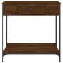 Mesa consola madera de ingeniería marrón roble 75x34,5x75 cm de , Mesas auxiliares - Ref: Foro24-834169, Precio: 58,83 €, Des...