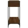 Engineered wood brown oak console table 75x34.5x75 cm by , Side tables - Ref: Foro24-834169, Price: 57,98 €, Discount: %