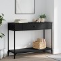 Mesa consola madera de ingeniería negra 100x34,5x75 cm de , Mesas auxiliares - Ref: Foro24-834160, Precio: 65,33 €, Descuento: %