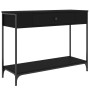 Mesa consola madera de ingeniería negra 100x34,5x75 cm de , Mesas auxiliares - Ref: Foro24-834160, Precio: 65,33 €, Descuento: %