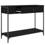 Mesa consola madera de ingeniería negra 100x34,5x75 cm de , Mesas auxiliares - Ref: Foro24-834160, Precio: 65,33 €, Descuento: %