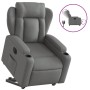 Sillón eléctrico reclinable elevable de tela gris oscuro en Sillones | Comprar online en Foru.es