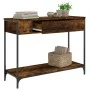 Konsolentisch aus geräuchertem Eichensperrholz 100x34,5x75 cm von , Seitentische - Ref: Foro24-834162, Preis: 57,85 €, Rabatt: %