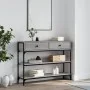 Engineered wood gray Sonoma console table 100x25x75 cm by , Side tables - Ref: Foro24-834183, Price: 87,93 €, Discount: %