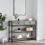 Mesa consola madera de ingeniería gris Sonoma 100x25x75 cm de , Mesas auxiliares - Ref: Foro24-834183, Precio: 87,94 €, Descu...