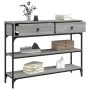 Engineered wood gray Sonoma console table 100x25x75 cm by , Side tables - Ref: Foro24-834183, Price: 87,93 €, Discount: %