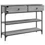 Engineered wood gray Sonoma console table 100x25x75 cm by , Side tables - Ref: Foro24-834183, Price: 87,93 €, Discount: %
