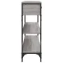 Engineered wood gray Sonoma console table 100x25x75 cm by , Side tables - Ref: Foro24-834183, Price: 87,93 €, Discount: %