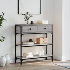 Mesa consola madera de ingeniería gris Sonoma 72,5x25x75 cm de , Mesas auxiliares - Ref: Foro24-834188, Precio: 89,01 €, Desc...