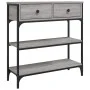 Mesa consola madera de ingeniería gris Sonoma 72,5x25x75 cm de , Mesas auxiliares - Ref: Foro24-834188, Precio: 89,01 €, Desc...