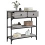 Mesa consola madera de ingeniería gris Sonoma 72,5x25x75 cm de , Mesas auxiliares - Ref: Foro24-834188, Precio: 88,94 €, Desc...