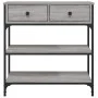 Mesa consola madera de ingeniería gris Sonoma 72,5x25x75 cm de , Mesas auxiliares - Ref: Foro24-834188, Precio: 89,01 €, Desc...