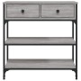 Mesa consola madera de ingeniería gris Sonoma 72,5x25x75 cm de , Mesas auxiliares - Ref: Foro24-834188, Precio: 88,94 €, Desc...
