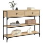 Mesa consola madera de ingeniería roble Sonoma 100x25x75 cm de , Mesas auxiliares - Ref: Foro24-834181, Precio: 84,65 €, Desc...