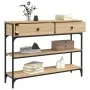 Engineered wood Sonoma oak console table 100x25x75 cm by , Side tables - Ref: Foro24-834181, Price: 89,41 €, Discount: %