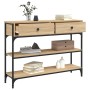 Mesa consola madera de ingeniería roble Sonoma 100x25x75 cm de , Mesas auxiliares - Ref: Foro24-834181, Precio: 84,65 €, Desc...