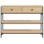 Mesa consola madera de ingeniería roble Sonoma 100x25x75 cm de , Mesas auxiliares - Ref: Foro24-834181, Precio: 84,65 €, Desc...