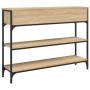 Mesa consola madera de ingeniería roble Sonoma 100x25x75 cm de , Mesas auxiliares - Ref: Foro24-834181, Precio: 84,65 €, Desc...