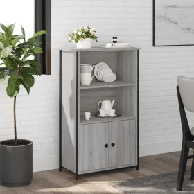 Tall Sonoma gray engineered wood sideboard 62x32x103.5 cm by , Sideboards - Ref: Foro24-834218, Price: 74,08 €, Discount: %