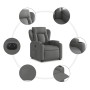 Sillón eléctrico reclinable elevable de tela gris oscuro en Sillones | Comprar online en Foru.es