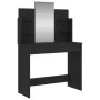 Tocador con espejo negro 96x39x142 cm de , Tocadores para dormitorios - Ref: Foro24-837575, Precio: 89,52 €, Descuento: %
