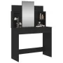 Tocador con espejo negro 96x39x142 cm de , Tocadores para dormitorios - Ref: Foro24-837575, Precio: 89,52 €, Descuento: %