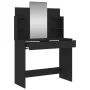 Tocador con espejo negro 96x39x142 cm de , Tocadores para dormitorios - Ref: Foro24-837575, Precio: 89,52 €, Descuento: %