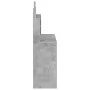 Tocador con espejo color gris hormigón 96x39x142 cm de , Tocadores para dormitorios - Ref: Foro24-837577, Precio: 79,22 €, De...