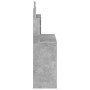 Tocador con espejo color gris hormigón 96x39x142 cm de , Tocadores para dormitorios - Ref: Foro24-837577, Precio: 79,44 €, De...