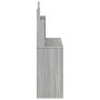 Dresser with Sonoma gray mirror 96x39x142 cm by , Bedroom Dressers - Ref: Foro24-837580, Price: 120,75 €, Discount: %