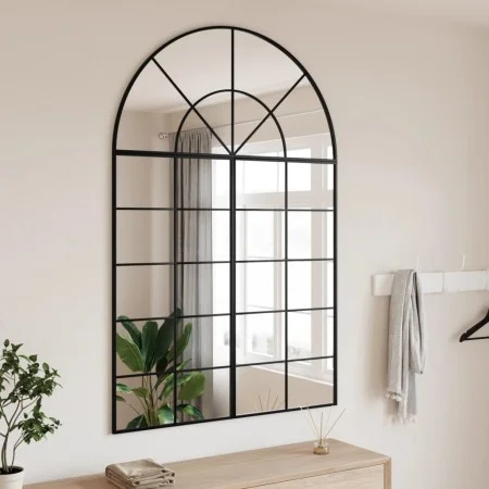 Espejo de pared arco de hierro negro 100x150 cm de , Espejos - Ref: Foro24-3200614, Precio: 238,30 €, Descuento: %