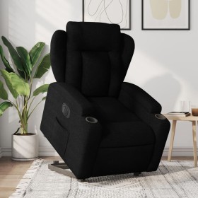 Sillón eléctrico reclinable elevable de tela negro en Sillones | Comprar online en Foru.es