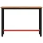 Solid beech wood and metal workbench 115x55x81.5 cm by , Work tables - Ref: Foro24-3188904, Price: 153,88 €, Discount: %