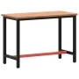 Banco de trabajo madera maciza de haya y metal 115x55x81,5 cm de , Mesas de trabajo - Ref: Foro24-3188904, Precio: 153,88 €, ...