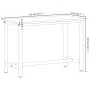 Solid beech wood and metal workbench 115x55x81.5 cm by , Work tables - Ref: Foro24-3188904, Price: 153,88 €, Discount: %