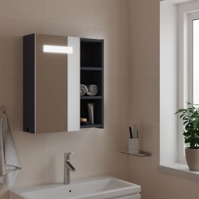 Mueble de baño con espejo y luz LED gris 45x13x52 cm de , Tocadores de baño - Ref: Foro24-357966, Precio: 77,84 €, Descuento: %