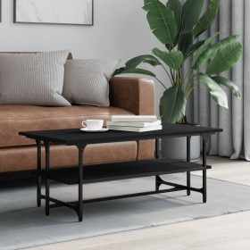 Mesa de centro de madera contrachapada negro 100x50x40 cm de , Mesas de centro - Ref: Foro24-835319, Precio: 53,40 €, Descuen...